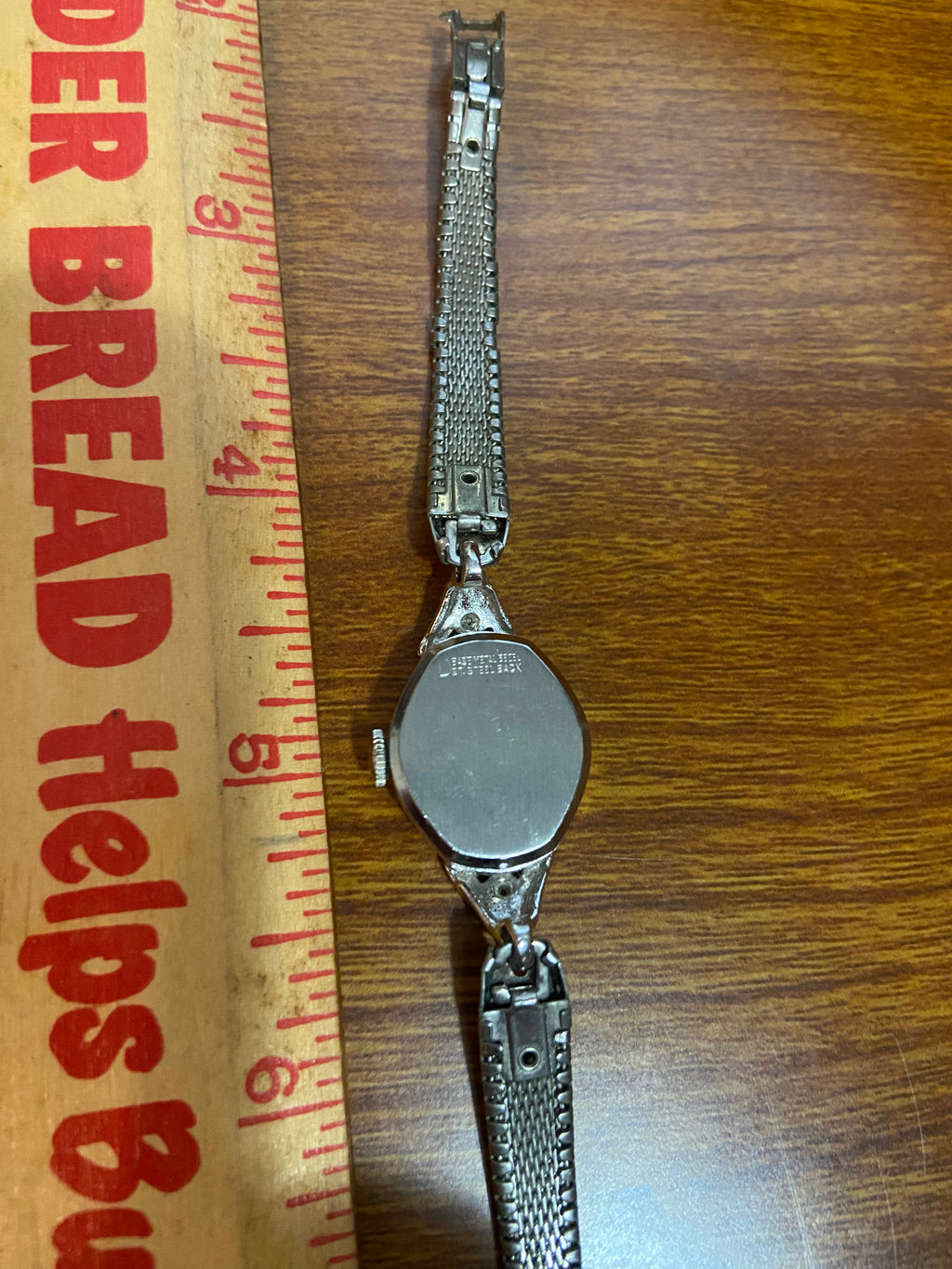 Silver hexagon face watch