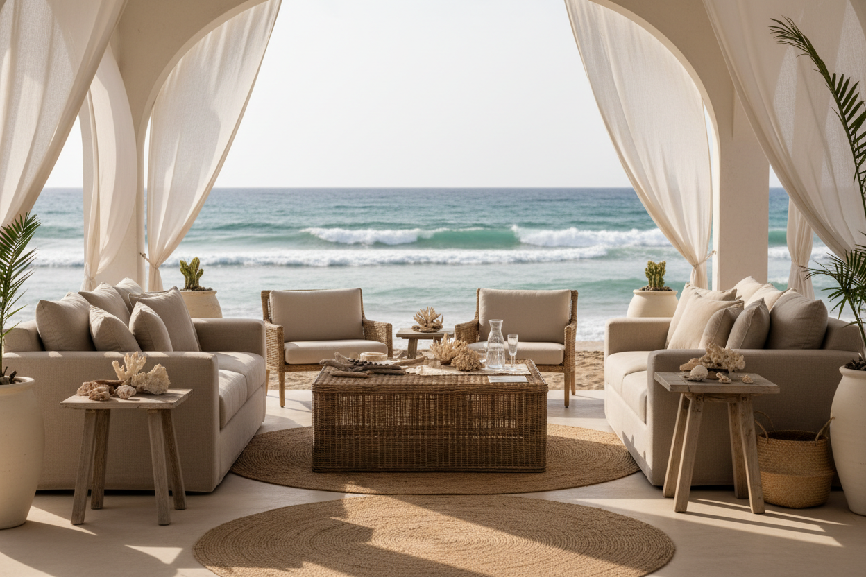 can you make it even more of a natural beachy aesthetic 